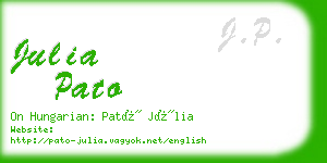 julia pato business card